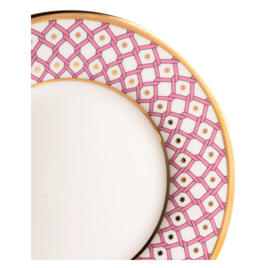 Чашка чайная с блюдцем ИФЗ Идиллия Коралл 250 мл, фарфор твердый