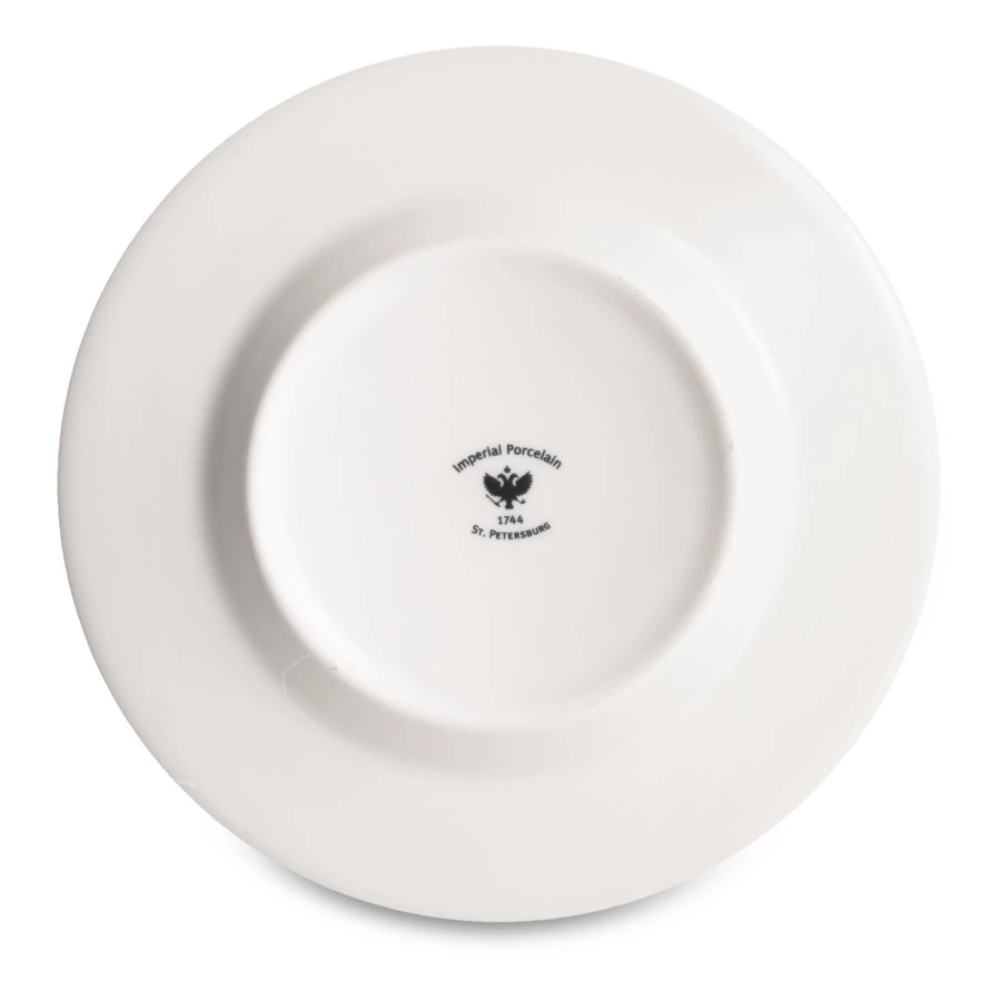 Чашка чайная с блюдцем ИФЗ Идиллия Коралл 250 мл, фарфор твердый