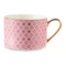 Чашка чайная с блюдцем ИФЗ Идиллия Коралл 250 мл, фарфор твердый
