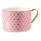 Чашка чайная с блюдцем ИФЗ Идиллия Коралл 250 мл, фарфор твердый