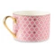 Чашка чайная с блюдцем ИФЗ Идиллия Коралл 250 мл, фарфор твердый