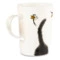 Кружка Mix&Match Синергия Кот Мечты о крыльях 450 мл, белая ручка, фарфор костяной