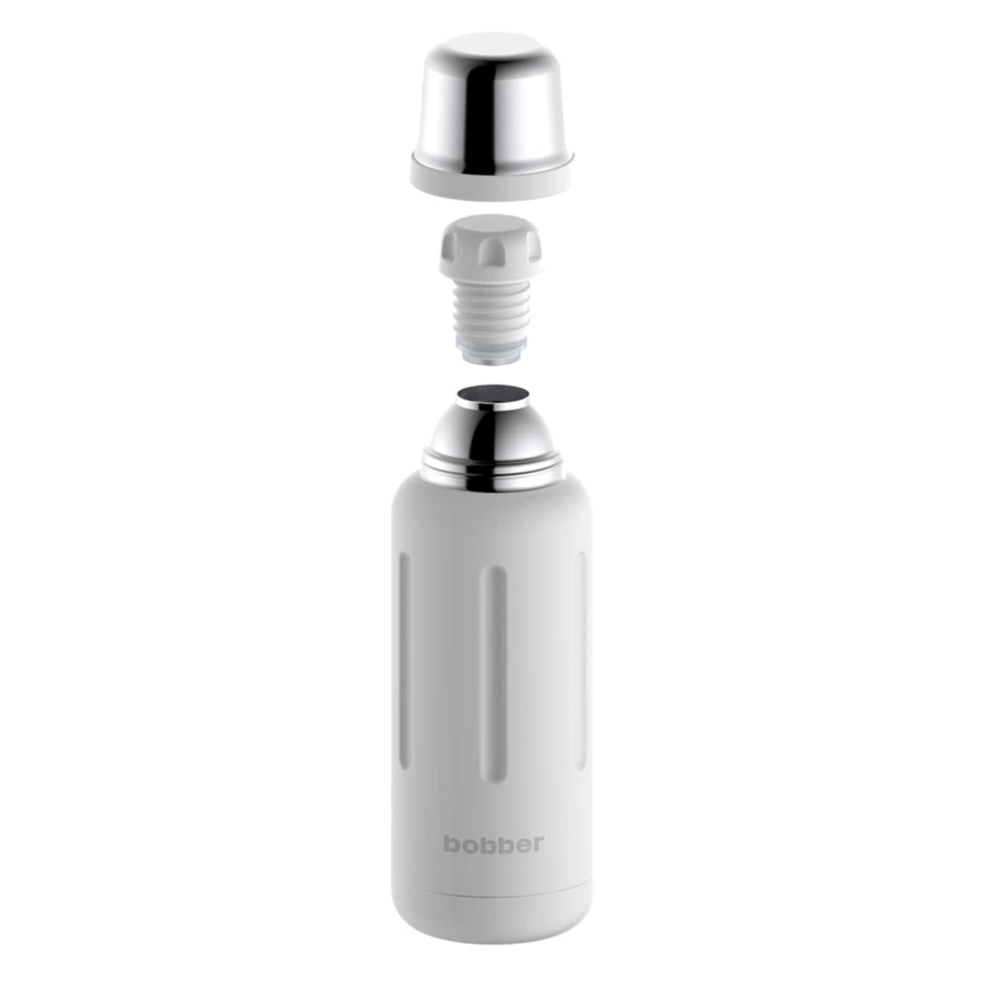 Термос для напитков вакуумный Bobber Flask-1000 Iced Water 1 л, сталь нержавеющая, белый
