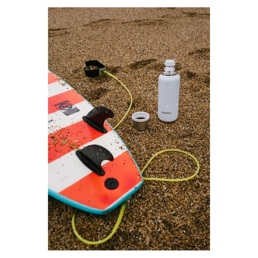 Термос для напитков вакуумный Bobber Flask-1000 Iced Water 1 л, сталь нержавеющая, белый