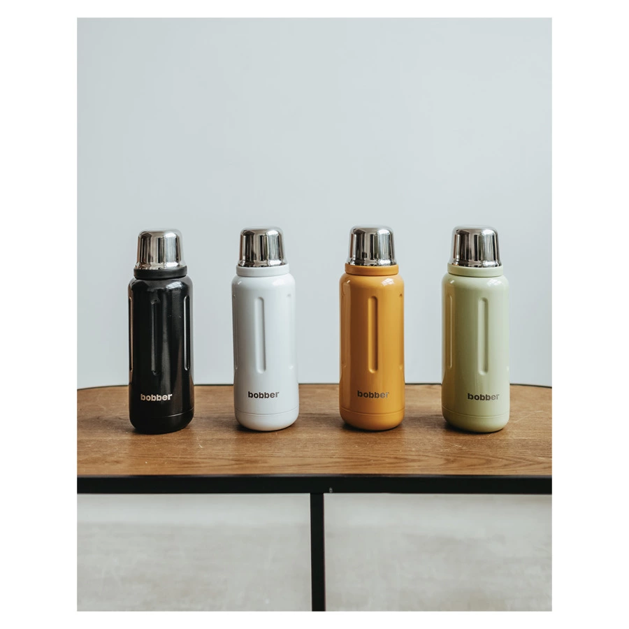 Термос для напитков вакуумный Bobber Flask-1000 Iced Water 1 л, сталь нержавеющая, белый