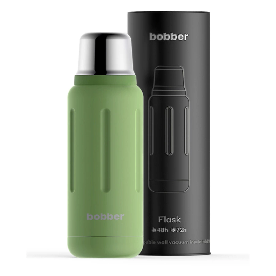 Термос для напитков вакуумный Bobber Flask-1000 Mint Cooler 1 л, сталь нержавеющая, мятный