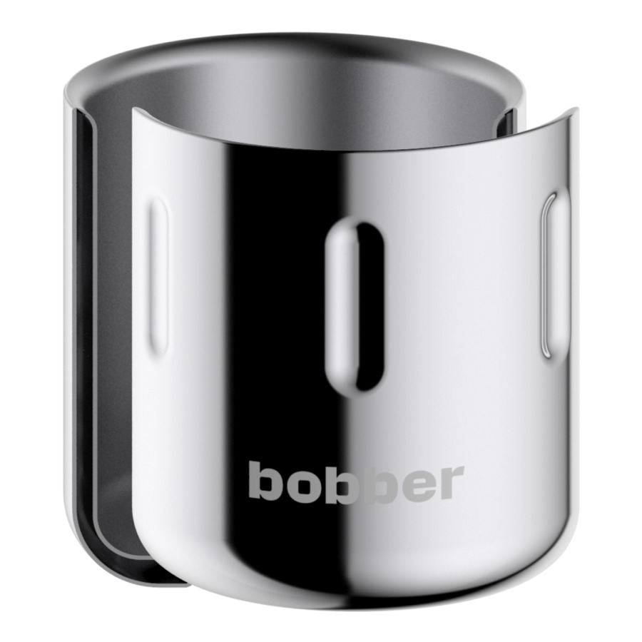 Набор стаканов Bobber Shot-100 Glossy 100 мл, 2 шт, сталь нержавеющая, черный, серебристый матовый