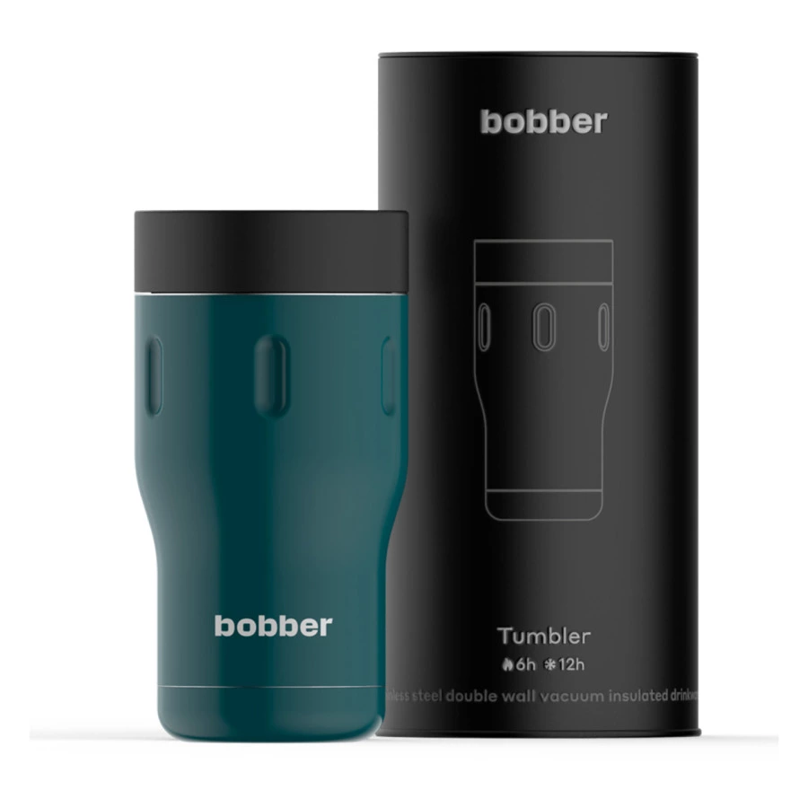 Термос для напитков вакуумный Bobber Tumbler-350 Deep Teal 350 мл, сталь нержавеющая, темно-бирюзовы