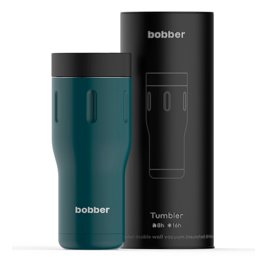 Термос для напитков вакуумный Bobber Tumbler-470 Deep Teal 470 мл, сталь нержавеющая, темно-бирюзовы