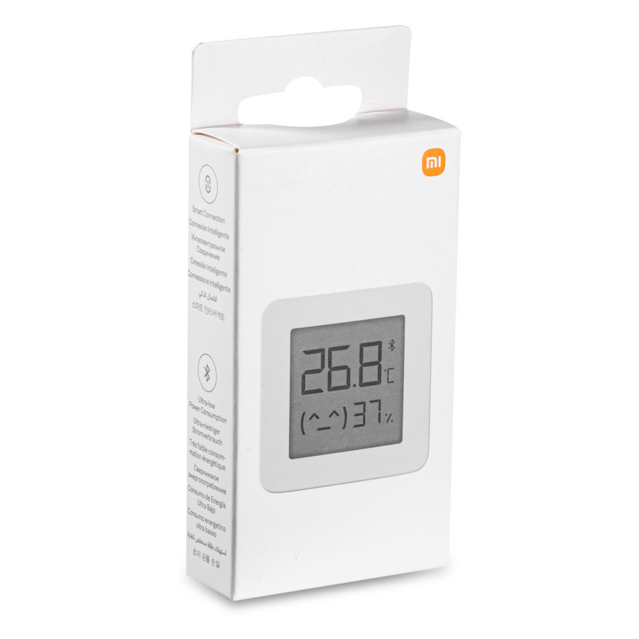 Датчик температуры и влажности Xiaomi Mi Temperature and Humidity Monitor 2 LYWSD03MMC, пластик, п/к