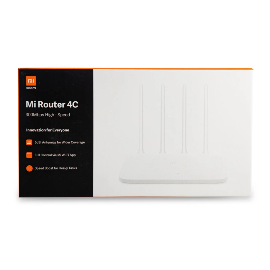 Маршрутизатор Wi-Fi Mi Router 4C White DVB4231GL, пластик, п/к