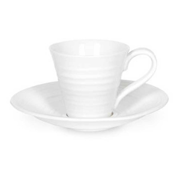 Чашка кофейная с блюдцем Portmeirion Софи Конран для Портмейрион 80 мл, белая