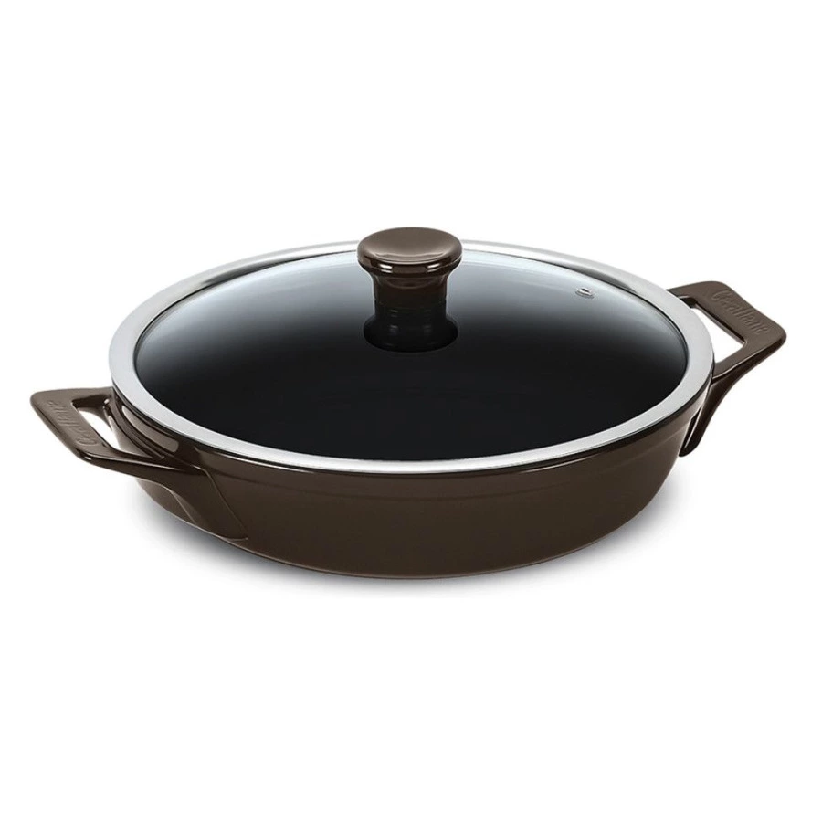 Сотейник со стеклянной крышкой Ceraflame Clear 28 см, 2,5 л, шоколадный