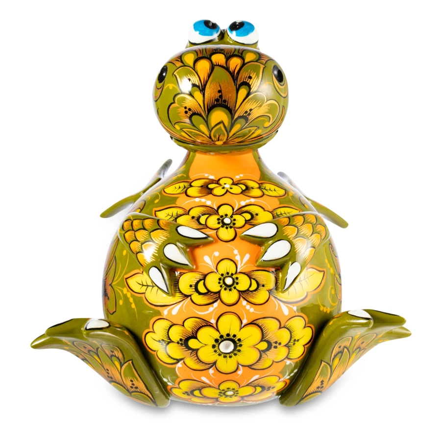 Сувенир Золотая Хохлома Дракон №3 17х17х17 см, дерево