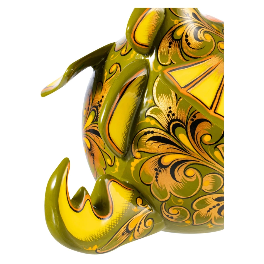 Сувенир Золотая Хохлома Дракон №3 17х17х17 см, дерево