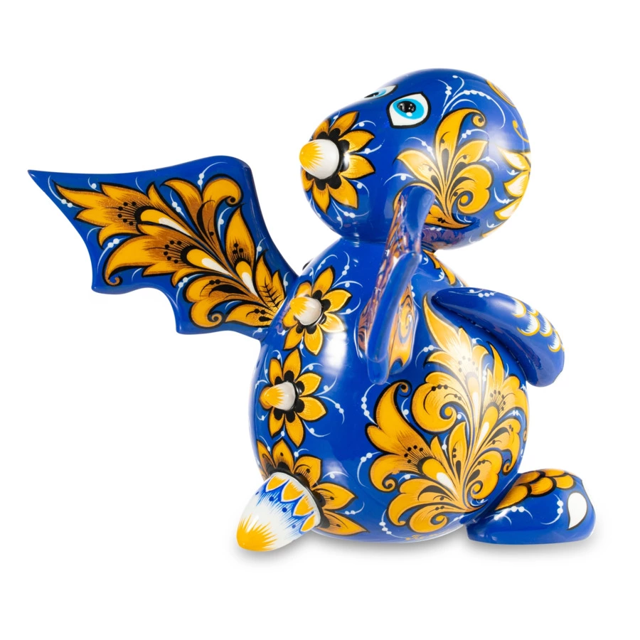 Сувенир Золотая Хохлома Дракон №5 15х17х13 см, дерево, цвет в асс.