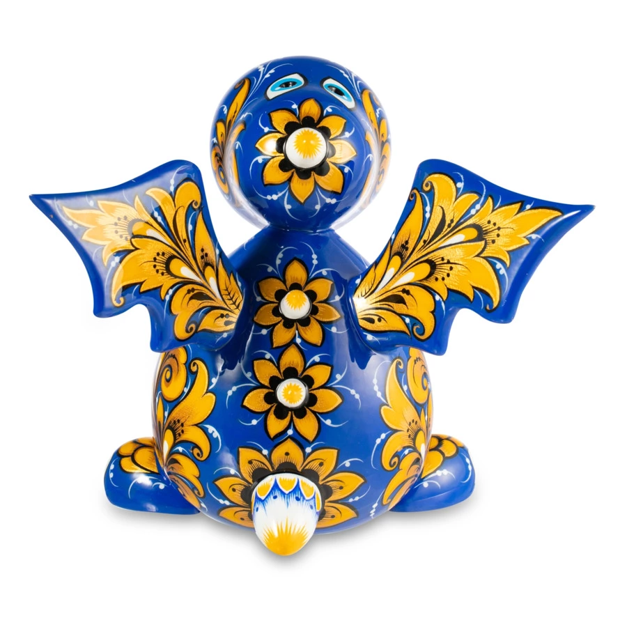 Сувенир Золотая Хохлома Дракон №5 15х17х13 см, дерево, цвет в асс.