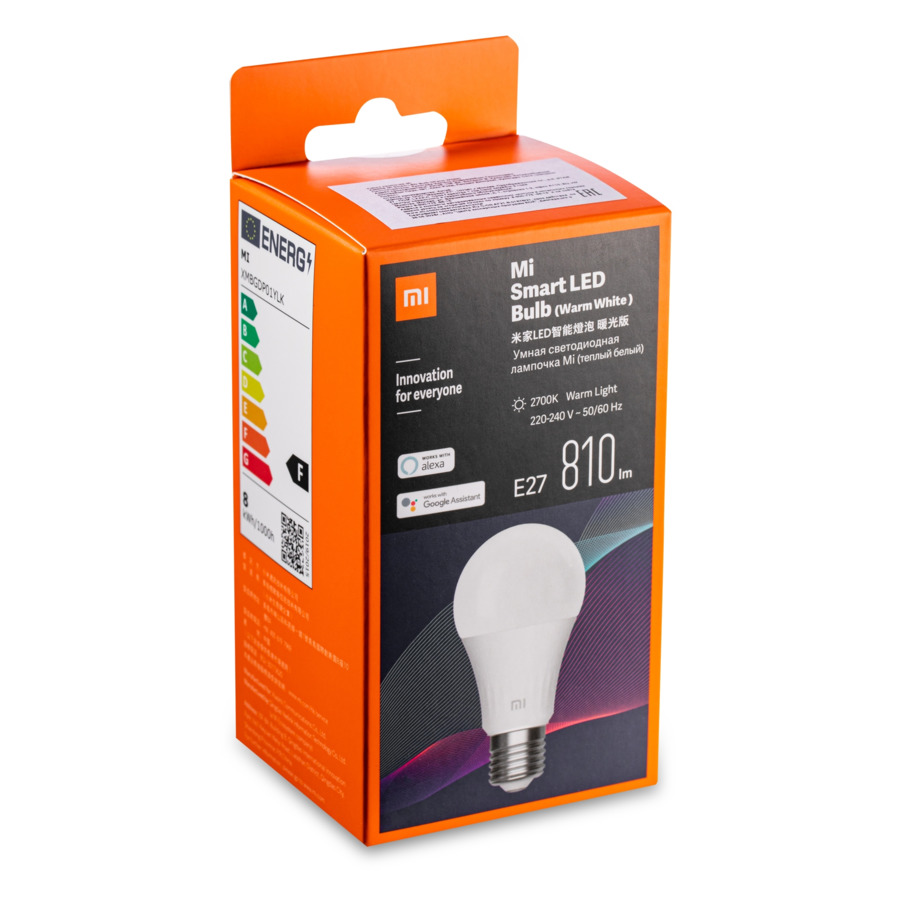 Лампа Xiaomi Mi LED Smart Bulb Warm White XMBGDP01YLK, п/к