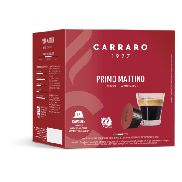 Кофе в капсулах для кофемашин Dolce Gusto Carraro Primo Mattino 112 г, 16 шт в коробке