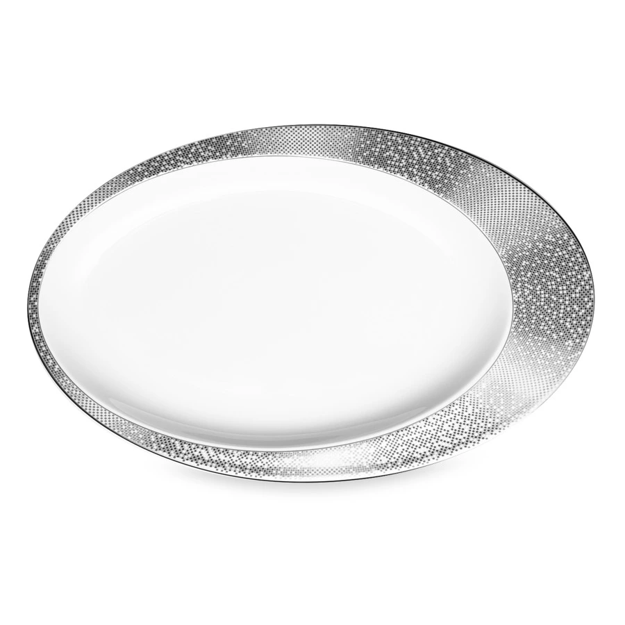 Сервиз столовый Narumi Платиновая пыль на 6 персон 20 предметов, фарфор костяной