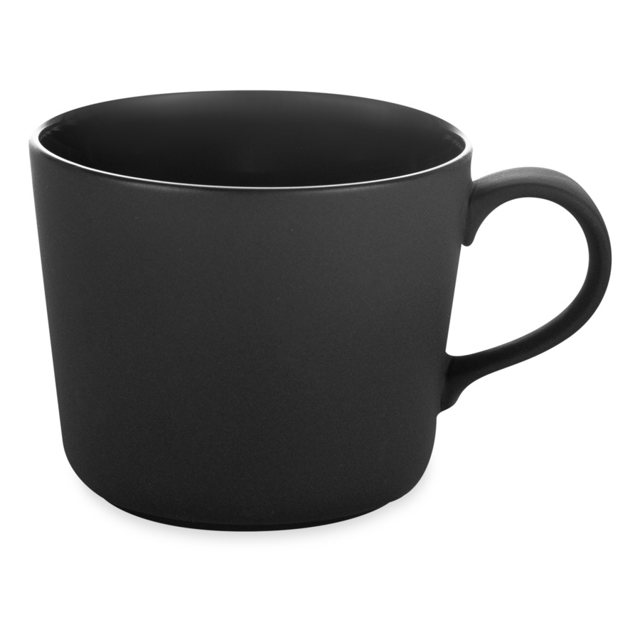 Чашка чайная с блюдцем Narumi 220 мл, фарфор костяной, черная матовая