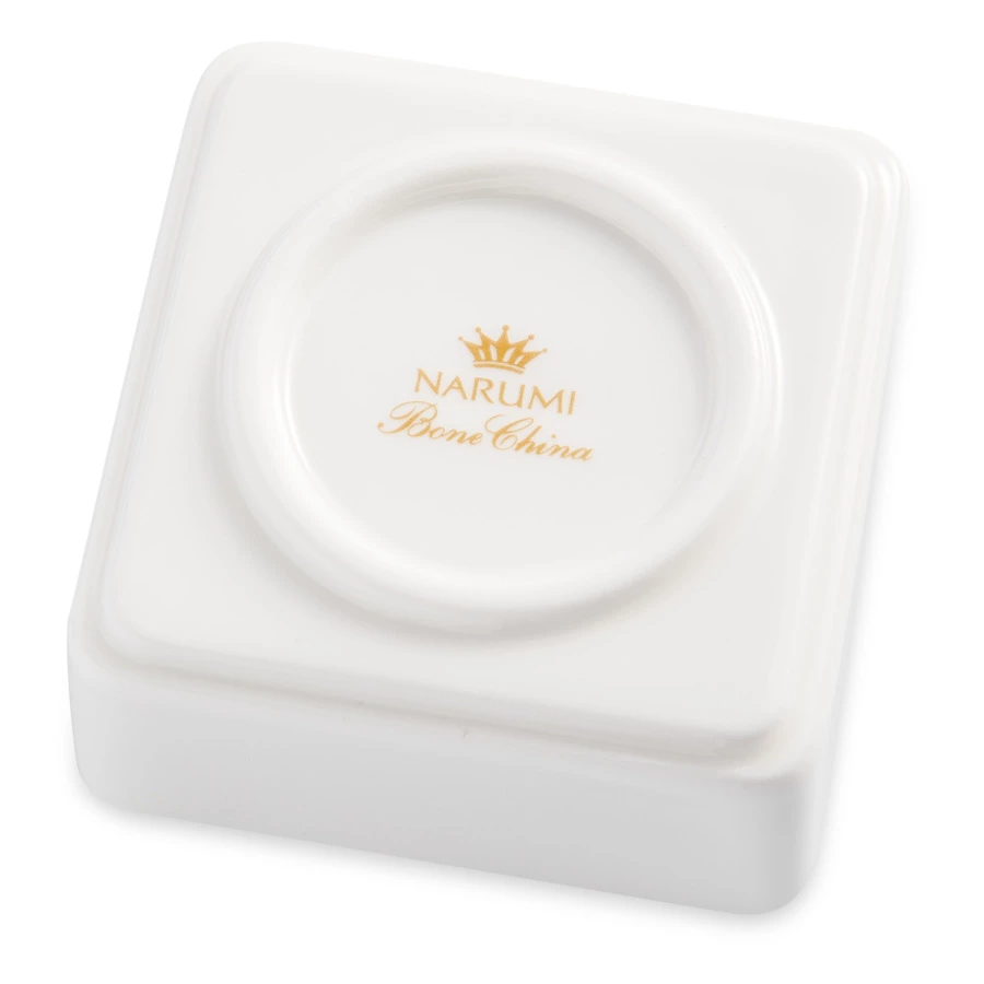 Набор соусников на подставке Narumi Белый декор 4 предмета, фарфор костяной