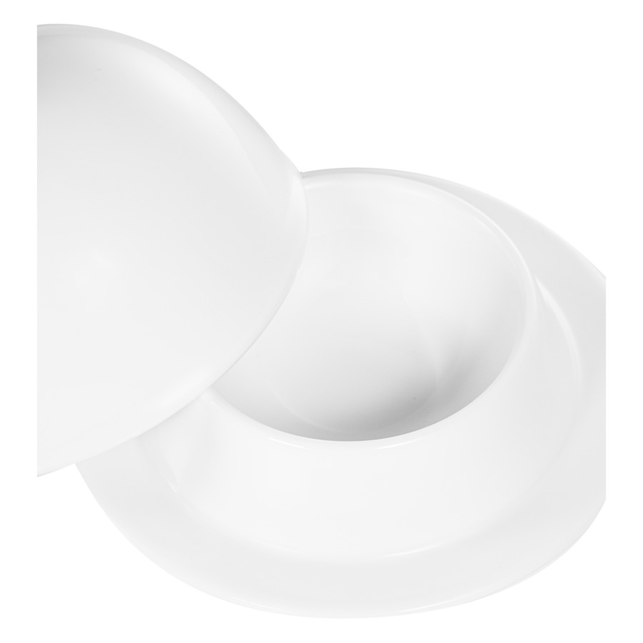 Масленка с крышкой Narumi Белый декор 9,5 см, фарфор костяной