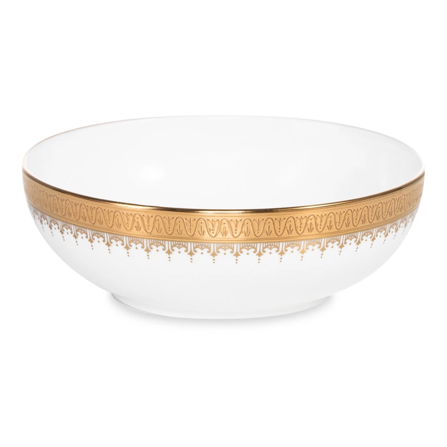 Салатник порционный Narumi Золотая монета 13 см, фарфор костяной