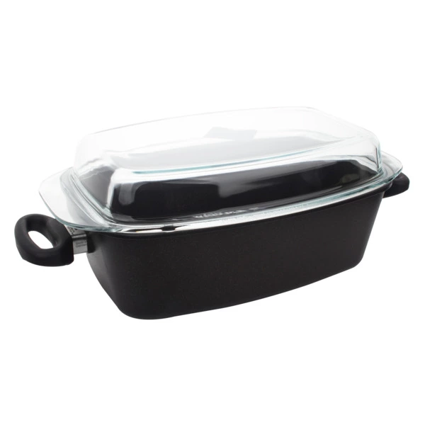 Утятница с крышкой антипригарная AMT Square Pans 33х21х11 см, алюминий литой-sale