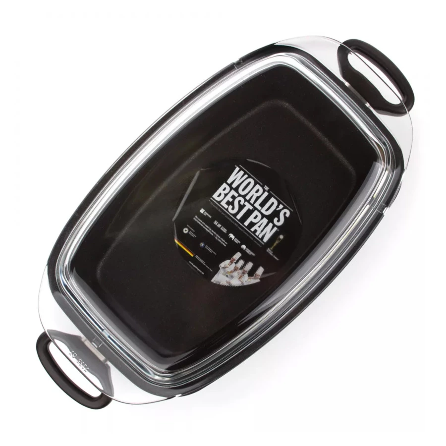 Утятница с крышкой антипригарная AMT Square Pans 33х21х11 см, алюминий литой-sale