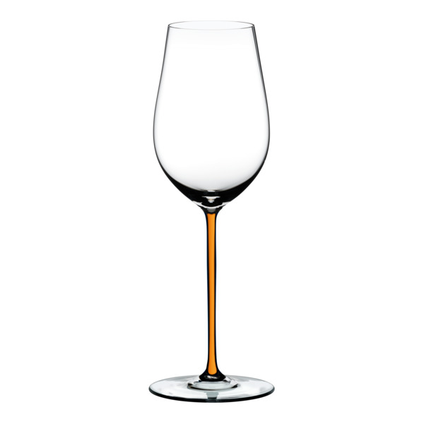 Бокал для белого вина Riedel Fatto a Mano Riesling/Zinfandel 409 мл, оранжевая ножка, ручная работа