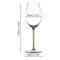 Бокал для шампанского Riedel Fatto a Mano Champagne 459мл, оранжевая ножка, ручная работа, хрусталь