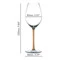 Бокал для шампанского Riedel Fatto a Mano Champagne 459мл, оранжевая ножка, ручная работа, хрусталь