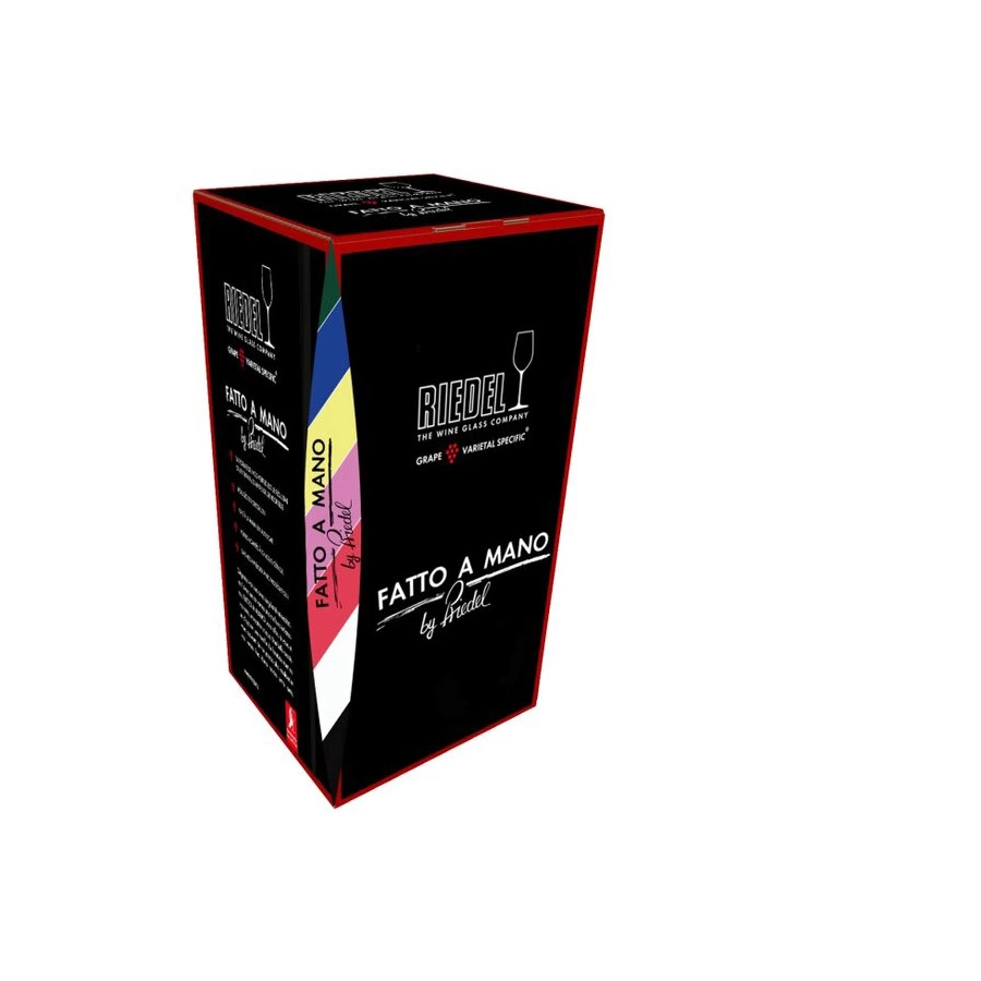 Бокал для шампанского Riedel Fatto a Mano Champagne 459мл, бирюзовая ножка, ручная работа, хрусталь