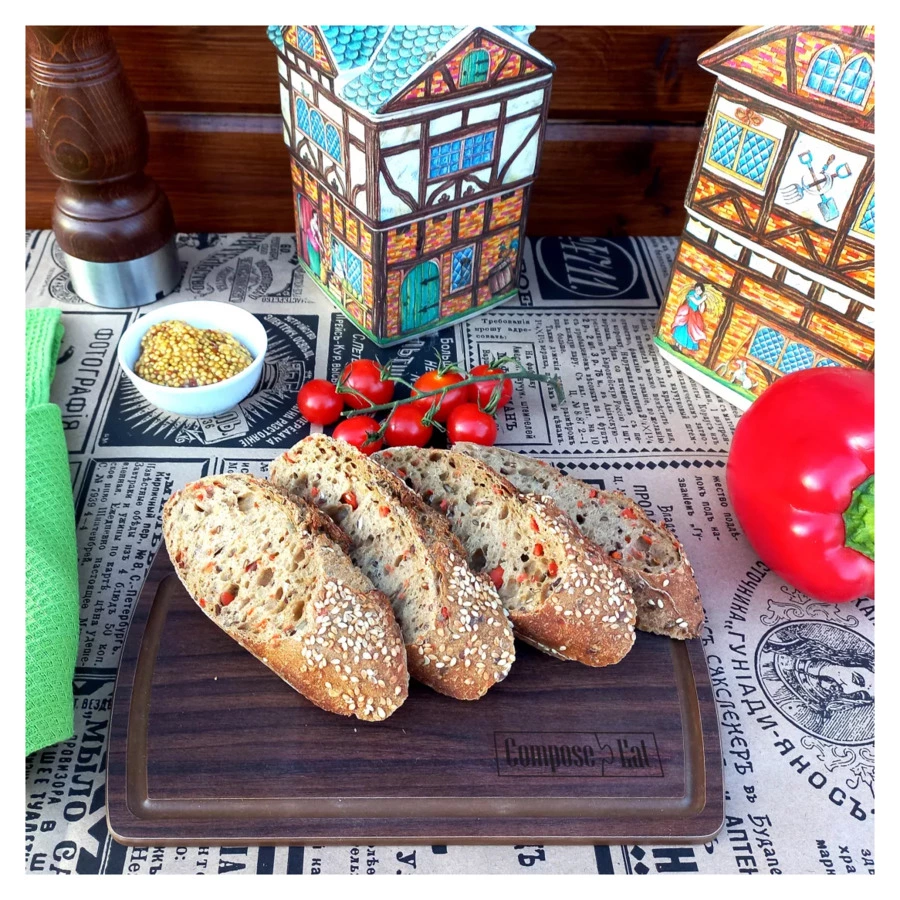 Доска разделочная ComposeEat Fashion 22х15 см, композит, орех