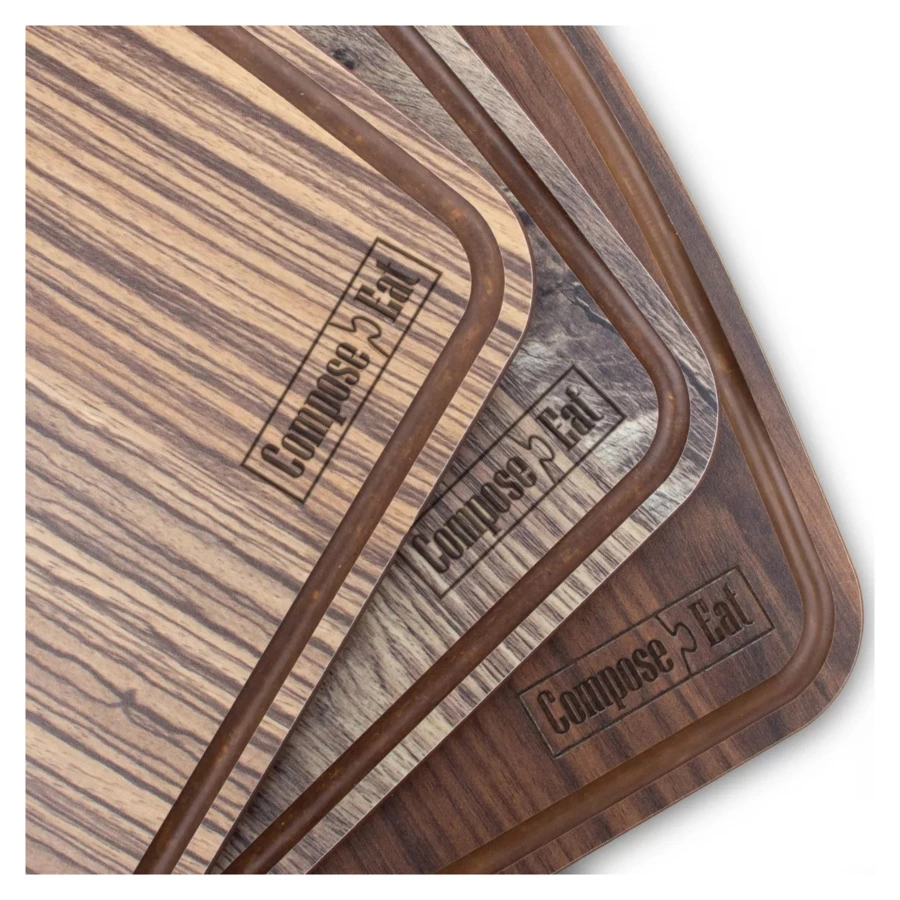 Доска разделочная ComposeEat Fashion 36х25 см, композит, зебрано натуральный