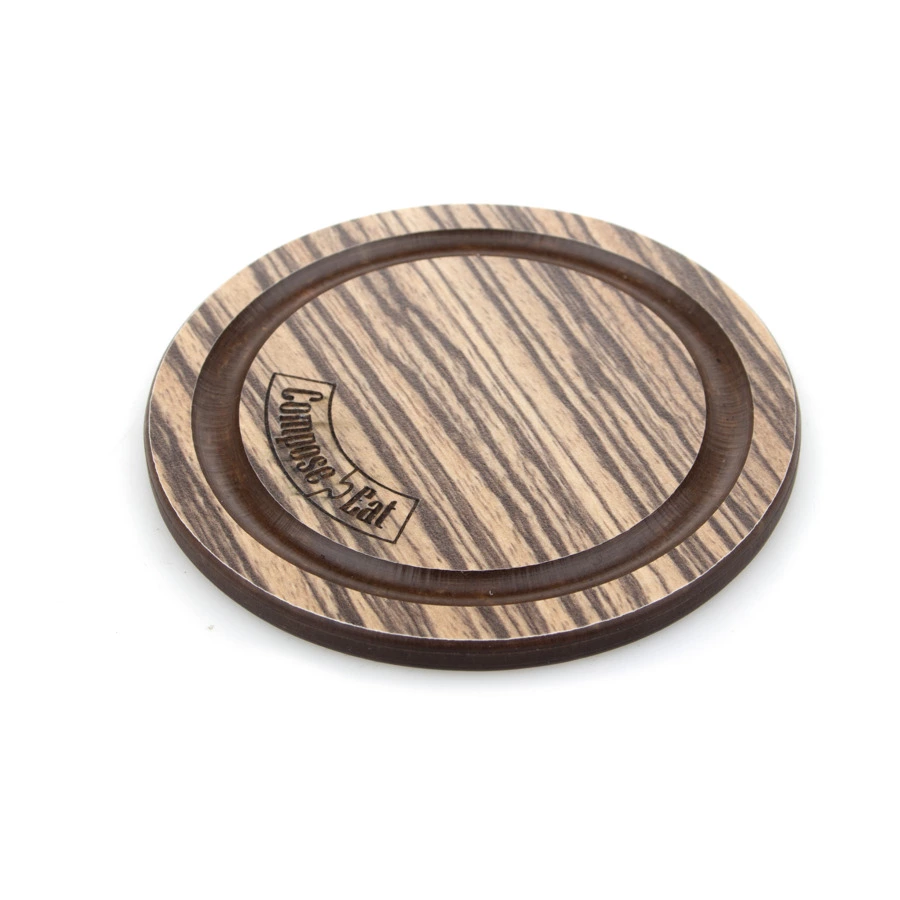 Подставка под кружку ComposeEat Fashion Бирдекель 9,5 см, композит, зебрано натуральный