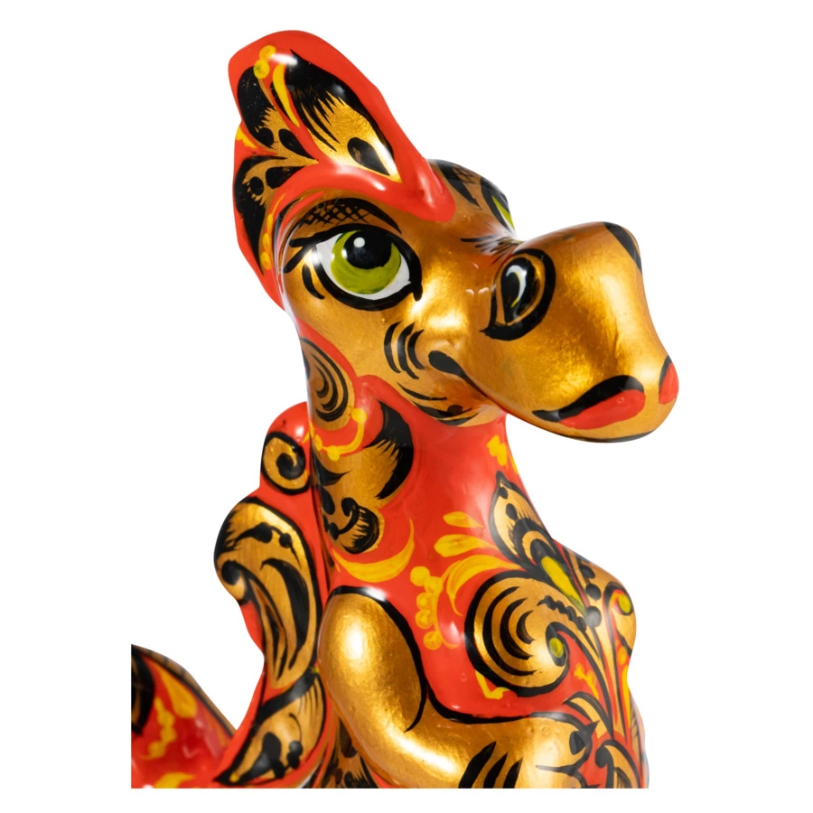 Сувенир Золотая Хохлома Дракон 11х6,5х10,5 см, фарфор, цвет в асс.