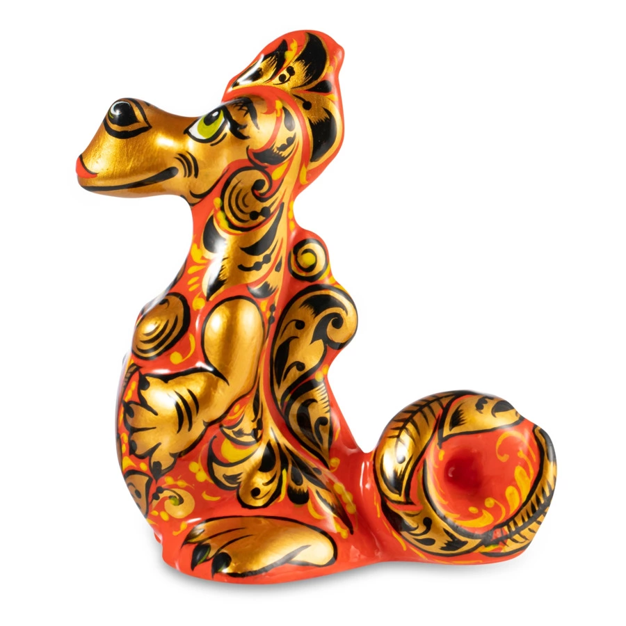 Сувенир Золотая Хохлома Дракон 11х6,5х10,5 см, фарфор, цвет в асс.