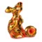 Сувенир Золотая Хохлома Дракон 11х6,5х10,5 см, фарфор, цвет в асс.