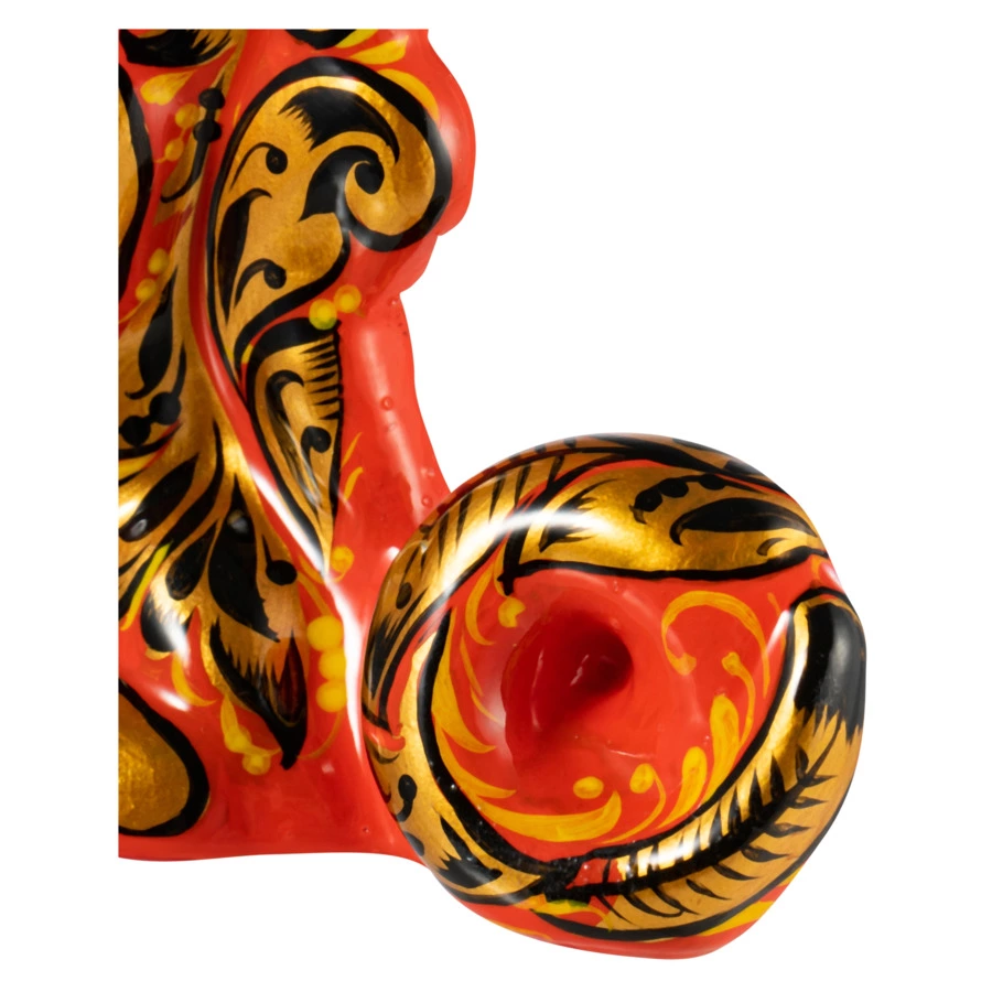 Сувенир Золотая Хохлома Дракон 11х6,5х10,5 см, фарфор, цвет в асс.