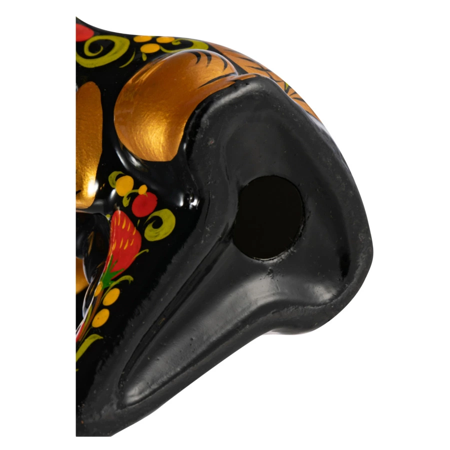 Сувенир Золотая Хохлома Змей Горыныч 10х8х8 см, фарфор, золотой