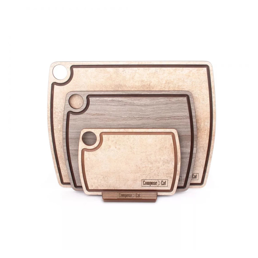Подставка для трех разделочных досок ComposeEat Fashion 13х11 см, композит, коричневая