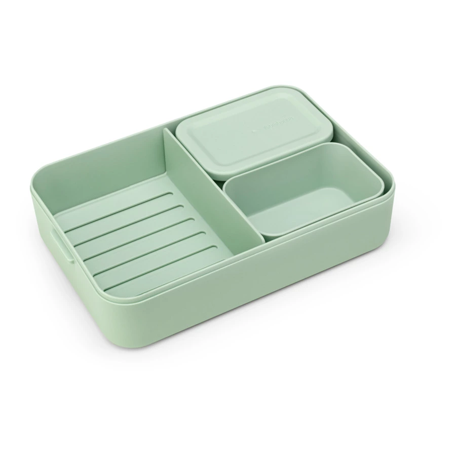 Ланч-бокс бенто Brabantia Make&Take 2 л, 16,7х25,5х6,2 см, пластик, мятно-голубой