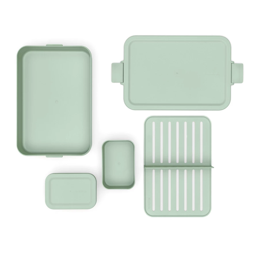 Ланч-бокс бенто Brabantia Make&Take 2 л, 16,7х25,5х6,2 см, пластик, мятно-голубой