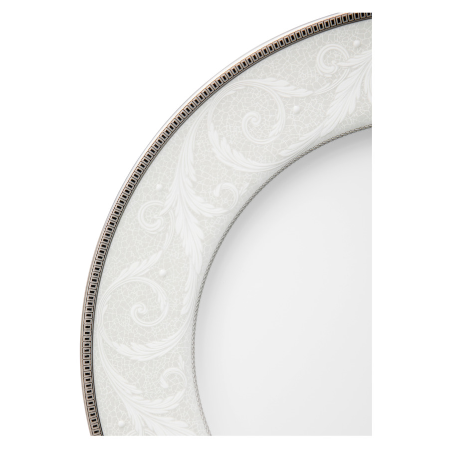 Тарелка закусочная Narumi Платиновый ноктюрн 23 см, фарфор костяной