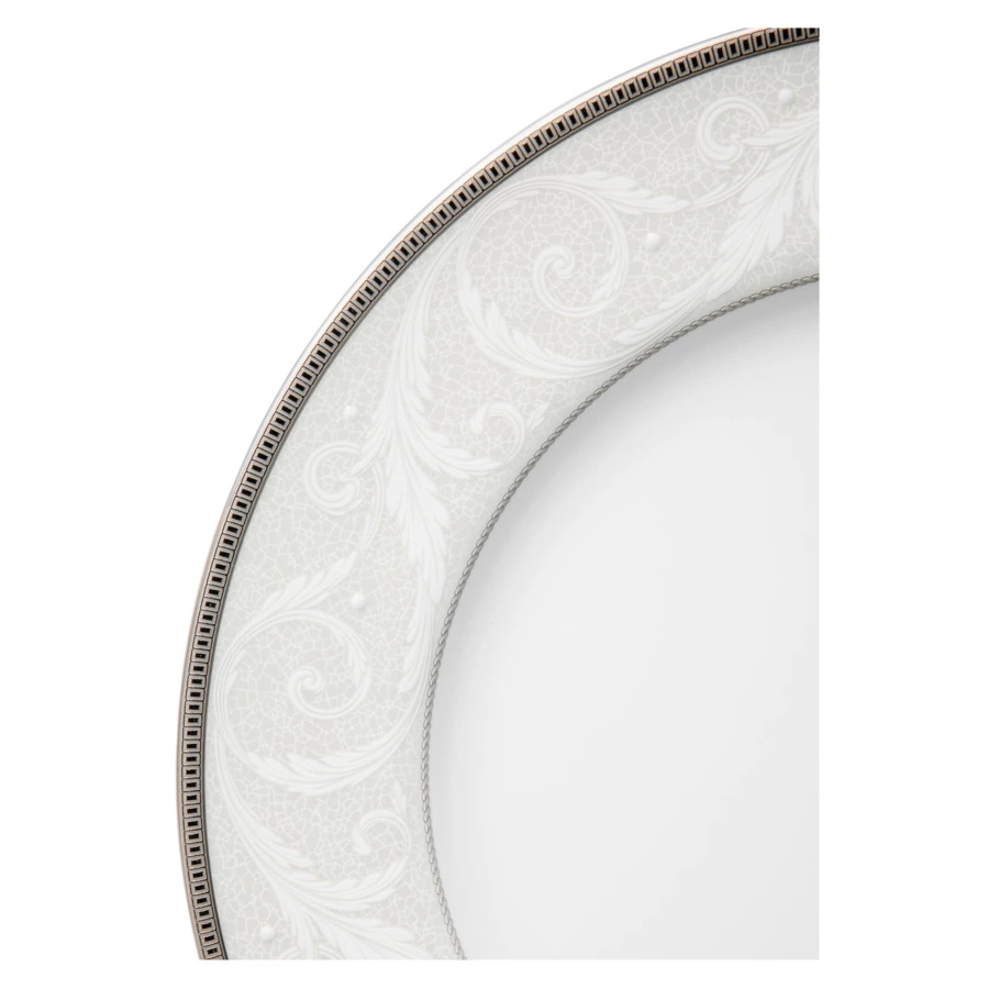 Тарелка закусочная Narumi Платиновый ноктюрн 23 см, фарфор костяной