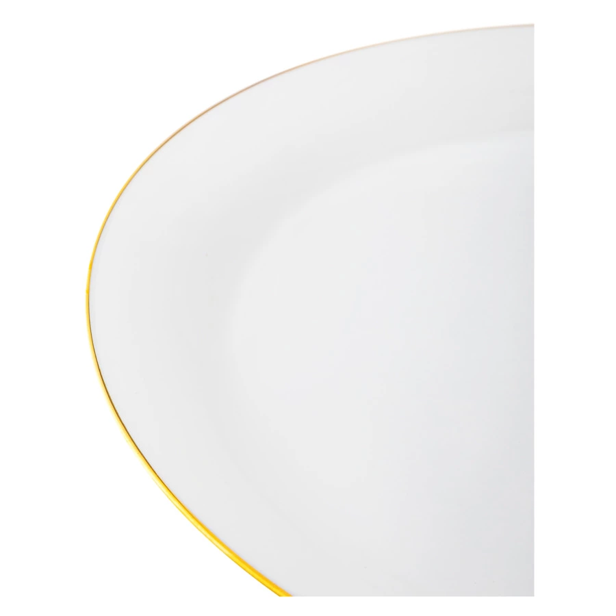 Сервиз столовый ИФЗ Юлиана Золотая лента 6 персон 24 предмета, фарфор костяной