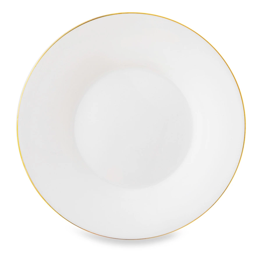 Сервиз столовый ИФЗ Юлиана Золотая лента 6 персон 24 предмета, фарфор костяной