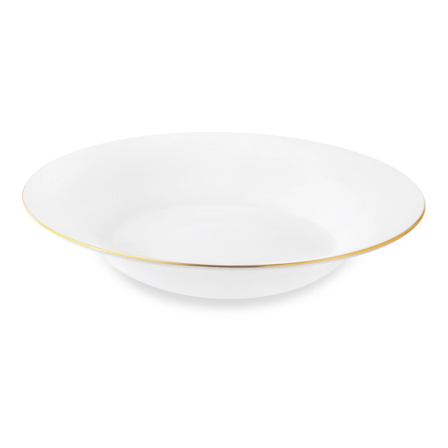 Сервиз столовый ИФЗ Юлиана Золотая лента 6 персон 24 предмета, фарфор костяной